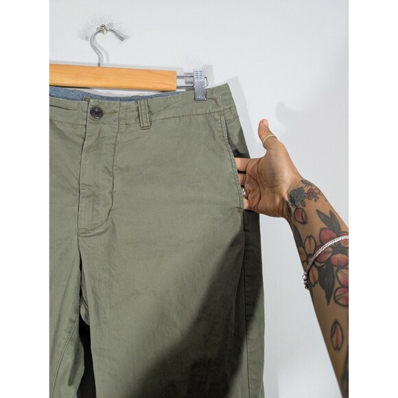 J. Crew Mens Green Tapered Regular Chino Joggers Pants Sz 31 Preppy Academia - Picture 3 of 10